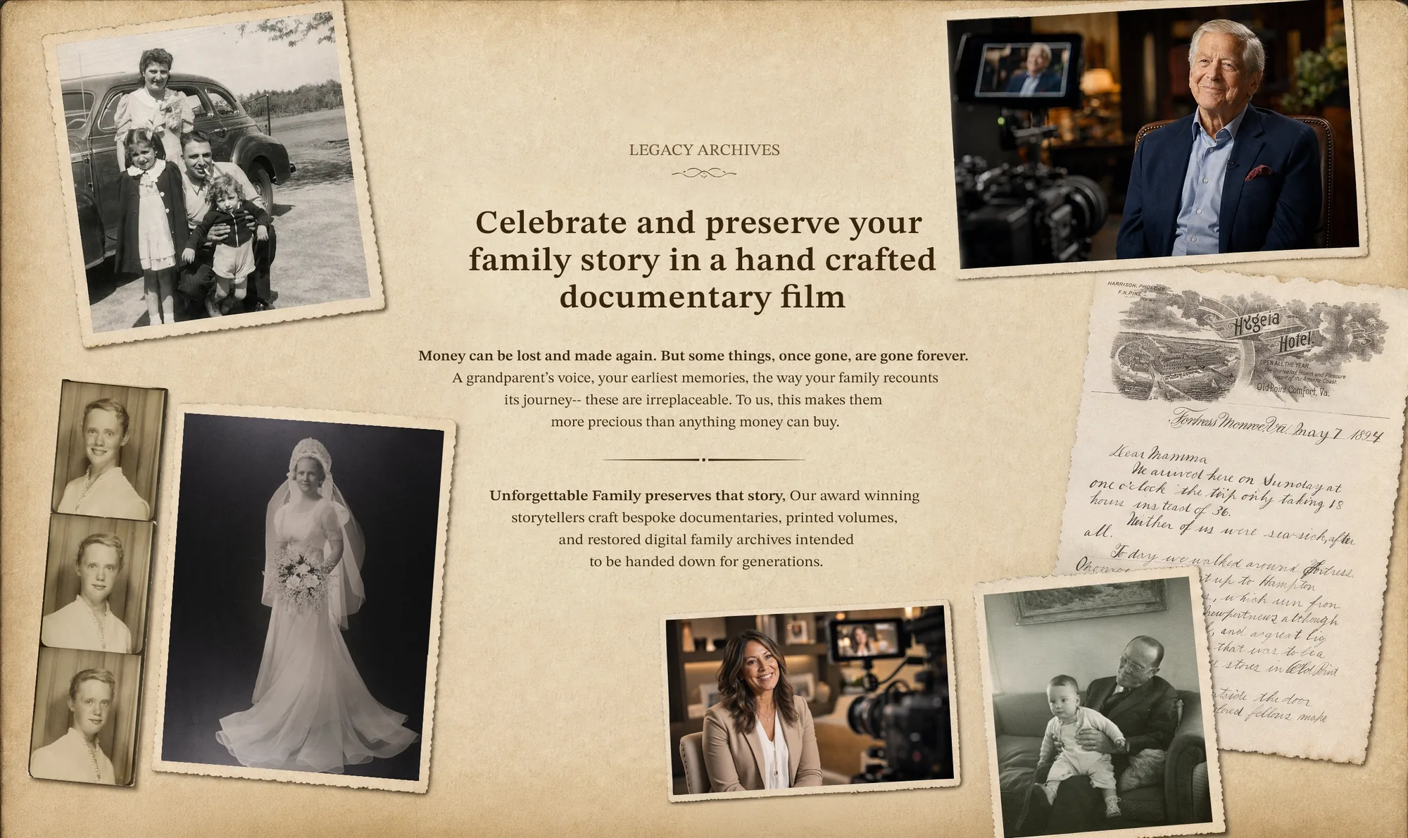 Unforgettable Family — celebrate and preserve your family story in a hand-crafted documentary film